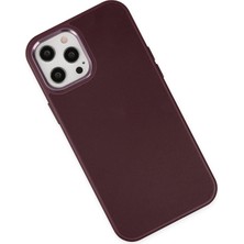 Derin Stok Iphone 12 Kılıf Asya Deri Silikon - Mürdüm