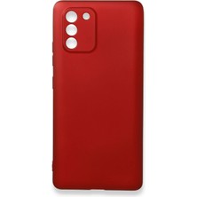 Derin Stok Galaxy A91 / S10 Lite Kılıf First Silikon - Bordo