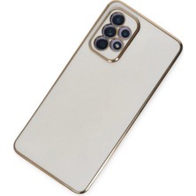 Derin Stok Galaxy A52 Kılıf Volet Silikon - Beyaz