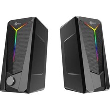 Derin Stok Lecoo DS104 Kablolu USB + 3.5mm Jack 6W 80DB Rgb Işıklı 1+1 Speaker - Hoparlör