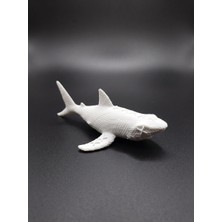 Demirhan3D Örgü Desenli Köpekbalığı Figürü 🦈 15 cm | Pla Hammaddeli Yatay Dekor | “tatlı Ama Isırmaz” 😅🌿