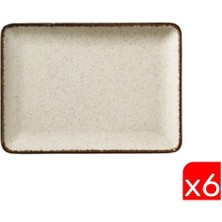 Dikdörtgen Tabak Tarçın Renkli 6'lı Set 18X13CM, Şık ve Kullanışlı