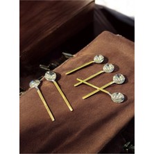 12'li Parlak Gold Çay Kaşığı Seti, Şık ve Zarif Tasarım