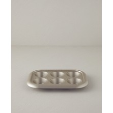 Karbon Çelik Muffin Kek Kalıbı 29,5X21 cm Şampanya Renkli