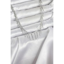 Eco Lounge Pirinç Gümüş Renk Saçaklı Model Kadın Kolye