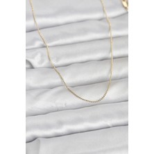 Eco Lounge cm 14K Gold Renk Ince Top Zincirli 60 cm Kadın Kolye