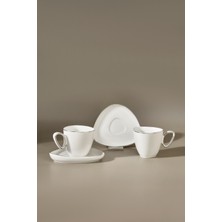 Iki Kişilik Zarif Çay Fincanı, 200 Ml, Şık ve Modern Tasarım