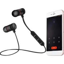 Sports Mıknatıslı Siyah Bluetooth Kulaklık Kablolu Uzun Pil Ömrü