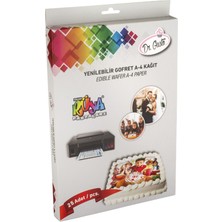 Yenilebilir Pasta Gofret Kağıdı A4 Paket 24 Adet, Lezzetli ve Kolay Kullanım