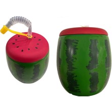Practika Karpuz Tasarımlı Pipetli Suluk 900 ml