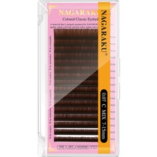 Nagaraku Ipek Kirpik Kahverengi 0,07C  Kıvrım Karışık Uzunluk 7MM-15MM Mix
