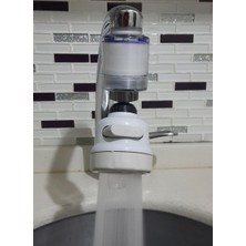 Practika Filtreli Kireç Önleyici 360 Derece Dönen Hareketli Musluk Başlığı - 3 Fonksiyonlu - Krem