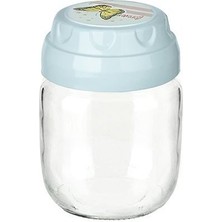 Practika Vintage  Dekoratif  Desenli Cam Kavanoz 425ML - 14,3 Oz
