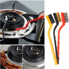 Practika 3 Lü Detay Temizlik Fırça Seti  Araba -Mutfak Ocak - Fayans Temizlik Fırça (Bakır- Demir- Plastik)