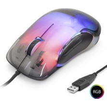 MiraLive G702 Gaming Mouse 7200 Dpi 6 Tuş 1000 Hz Rgb - Kristal Siyah