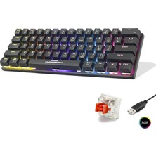 MiraLive Mekanik Gaming Mini Klavye Red Switch Rgb - Siyah G509R