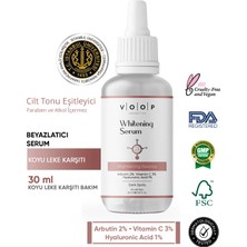 Voop Cilt Beyazlatıcı Serum - 30 ml | %2 Arbutin, %3 Vitamin C, %1 Hyaluronik Asit
