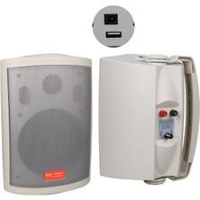 Derin Stok Magicvoice Mv-25 16 cm 80 Watt Komütatörlü Hat Trafolu Beyaz Sütun Hoparlör (2'li Takım)