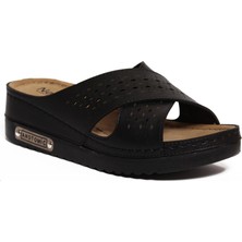 Roy Jones Kadın Anatomik Sandalet Siyah Welsoft Tekstil Malzeme ile Rahat Kullanım 3025