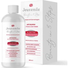 Jeuvenile Anti-Blemish Tonik 200 ml Glikolik Asit İçerikli Aydınlatıcı Tüm Cilt Tipleri İçin