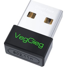 VegGieg 150 Mbps 2.4ghz Kablosuz Wifi Alıcı Verici Nano USB Adaptör