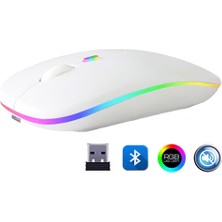 Marsilyan ZR215 CBA100 Rgb Beyaz Şarjlı Mouse