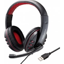MiraLive Gaming Kulaklık USB Ps4 Uyumlu - Siyah Kırmızı HD1171