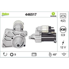 Valeo 12V Marş Motoru 9 Diş 0.9 Kw Cıtroen-Peugeot Benzinli