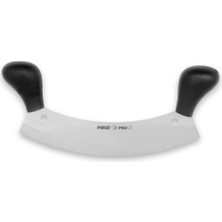 Marsilyan 71120 Profi Kıyma, Pizza Satır, Zırh Bıçağı 26 cm - Siyah Çift Saplı