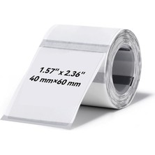 Marsilyan Nıımbot T40 Etiket 40MM x 60MM 125 Adet Şeffaf  (B1B21SB3S)(1923)