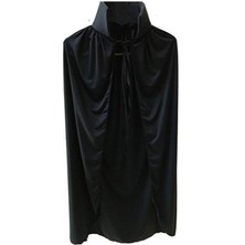 Marsilyan Siyah Yakalı Pelerin - Vampir Pelerin - Dracula Pelerin 90 cm