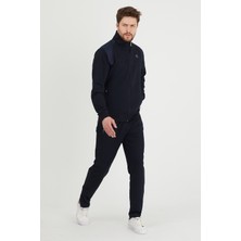 Dawrazz Erkek Hakim Yaka Lacivert Eşofman Takımı Kompakt Penye Malzeme ile Sezonluk Kullanım