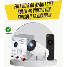 Eco Lounge Kablosuz 4K Projeksiyon – Wi‑fi 6 & Bluetooth 5.0 ile Oyun ve Uygulama Merkezli