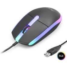 Marsilyan Mouse Optik 1200 Dpi USB Rgb - Siyah GM150B/LA