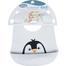 Sevi Bebe Silikon Mama Önlüğü Gri Renk 0 - 3 Yaş Su Geçirmez Özellikli Kolay Temizlenir