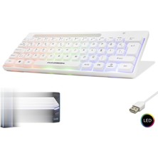 Marsilyan Mini Klavye LED - Beyaz HDX2608