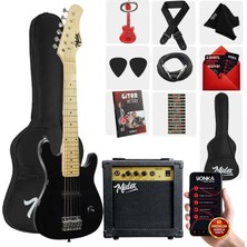 Midex CEG-30BK Amfili Full 1/4 30 İnç Elektro Gitar Seti Full Black