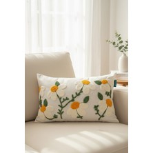 Rolivs Papatya Çiçek Desenli Punch Kırlent 30X50 cm - NK 2669