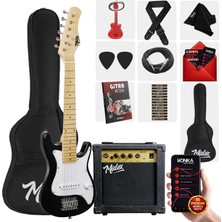 Midex CEG-30WB Amfili Full 1/4 30 İnç Elektro Gitar Seti White Black