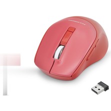 Marsilyan Kablosuz Mouse 600/1600 Dpi - Kırmızı HDX3408R