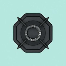 Eminçelik 70 cm Ankastre Gazlı Ocak Woklu Siyah Cam Yüzeyli 4 Gözlü 3,8 kW Güçlü Model