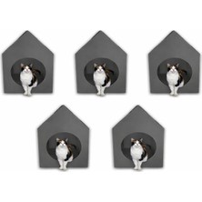 5 Adet Kedi Evi Pp Su Geçirmez Kedi Yuvası Plastik Suya Dayanıklı