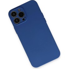 Derin Stok Iphone 13 Kılıf Nano Içi Kadife Silikon - Lacivert