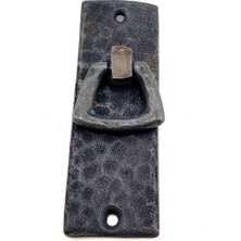 Marsilyan Antika Tarz Dekoratif Pirinç Dik Dövme Mobilya Kulbu - 90X31 Mm, Oksit