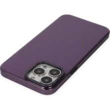 Derin Stok Iphone 13 Kılıf Anka Pc Sert Metal Kapak - Mor
