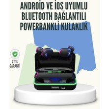 E10 Powerbank Şarjlı Bluetooth 5.1 Kulaklık Spor ve Oyun Için