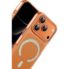 Derin Stok Iphone 17 Tash Diamond Magsafe Kapak - Turuncu