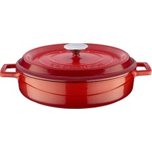 Lava Döküm Çok Amaçlı Yayvan Tencere. Trendy Serisi Çap(Ø)28cm.