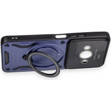 Derin Stok Poco C61 Kılıf Joy Lens Standlı Kapak - Lacivert