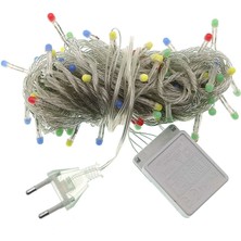 Marsilyan 10 M 100 LED Damla Uçlu LED Işık Kırmızı Işık Şeffaf Kablo
